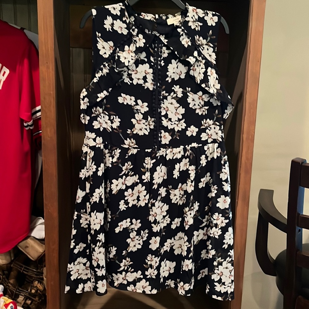 NWOT medium A line dress in deep navy